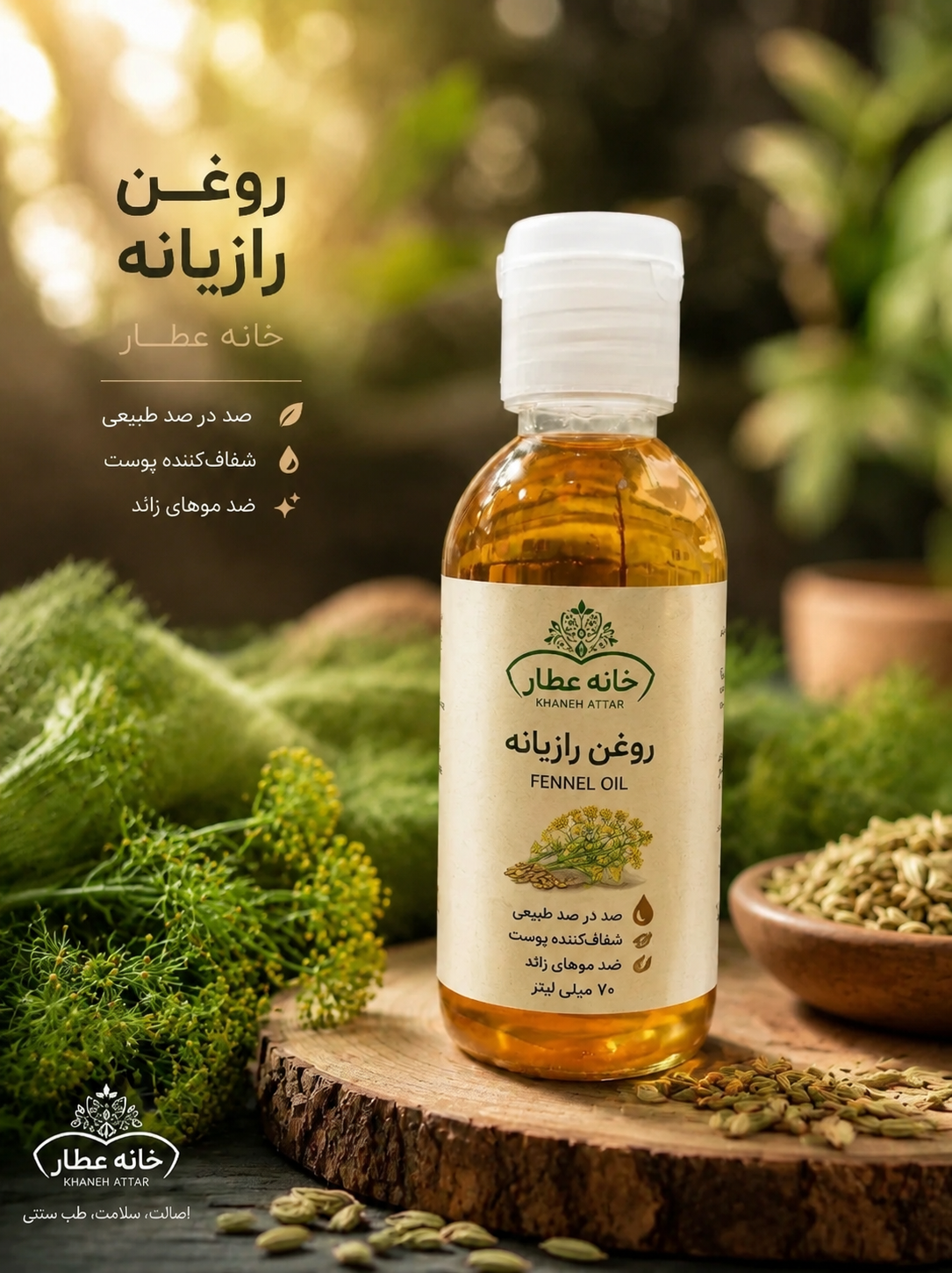 روغن  رازیانه اصل (70 میلی لیتر)