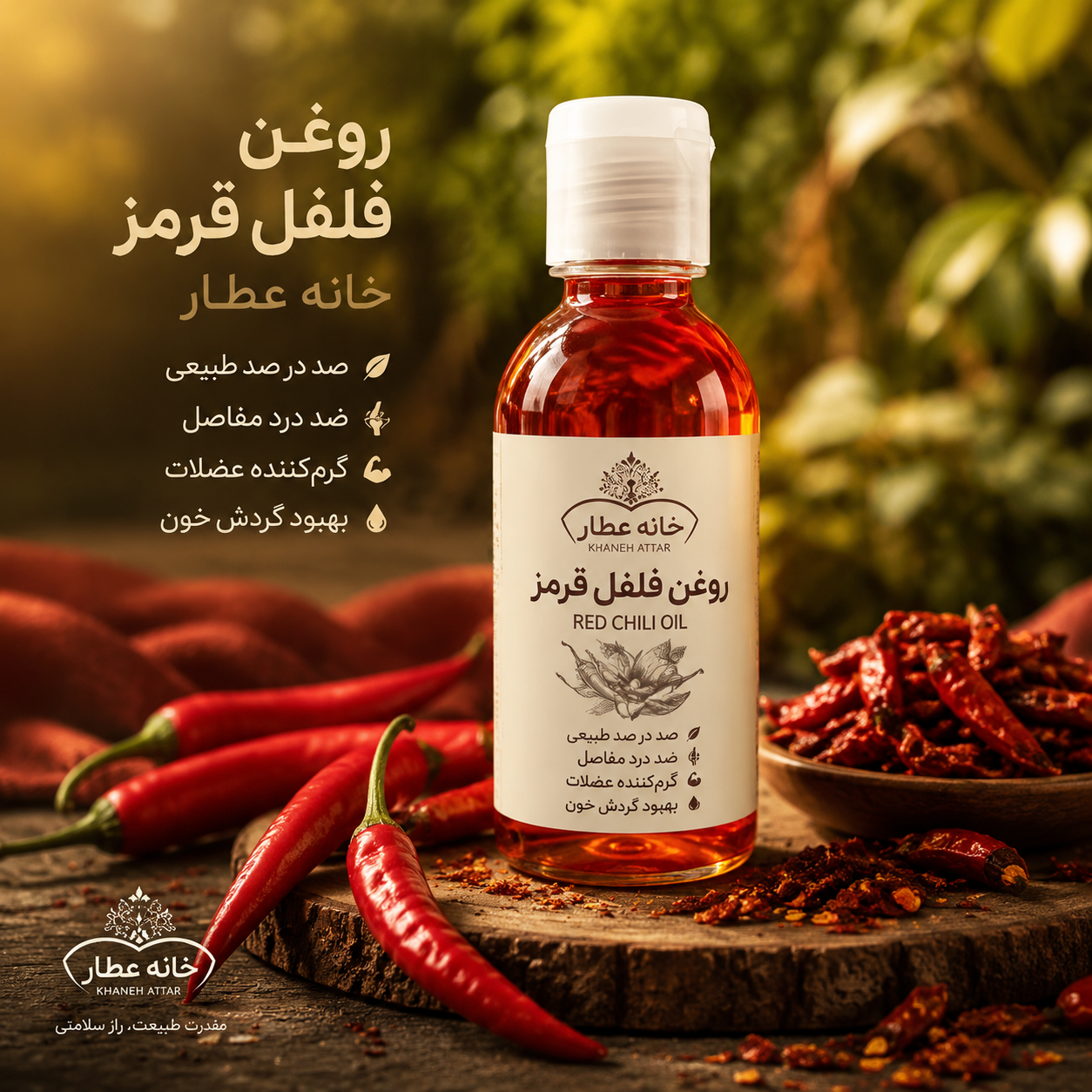 روغن فلفل قرمزاصل(70 میلی لیتر)