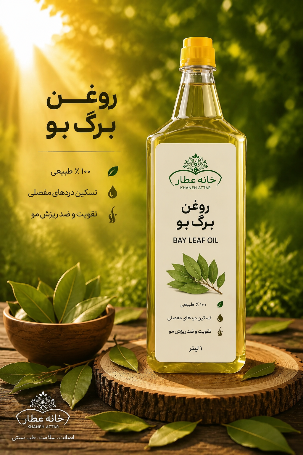 روغن برگ بو خالص (1لیتری) بضمانت مرجوعی