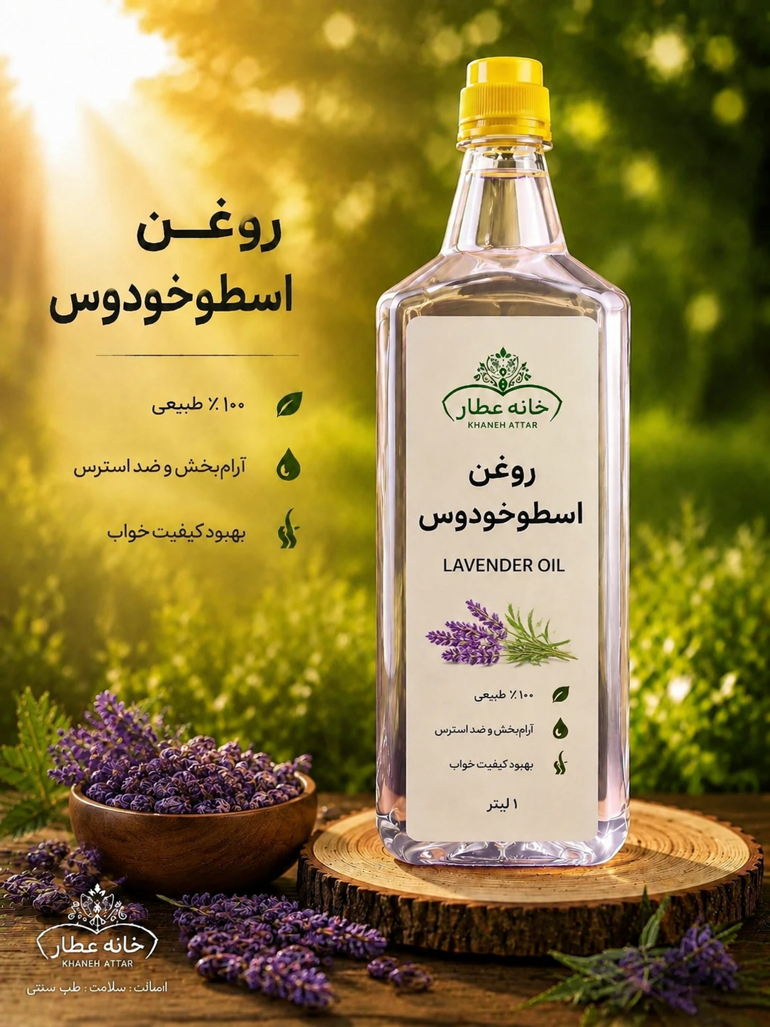 روغن اسطوخودوس خالص (1لیتری) بضمانت مرجوعی