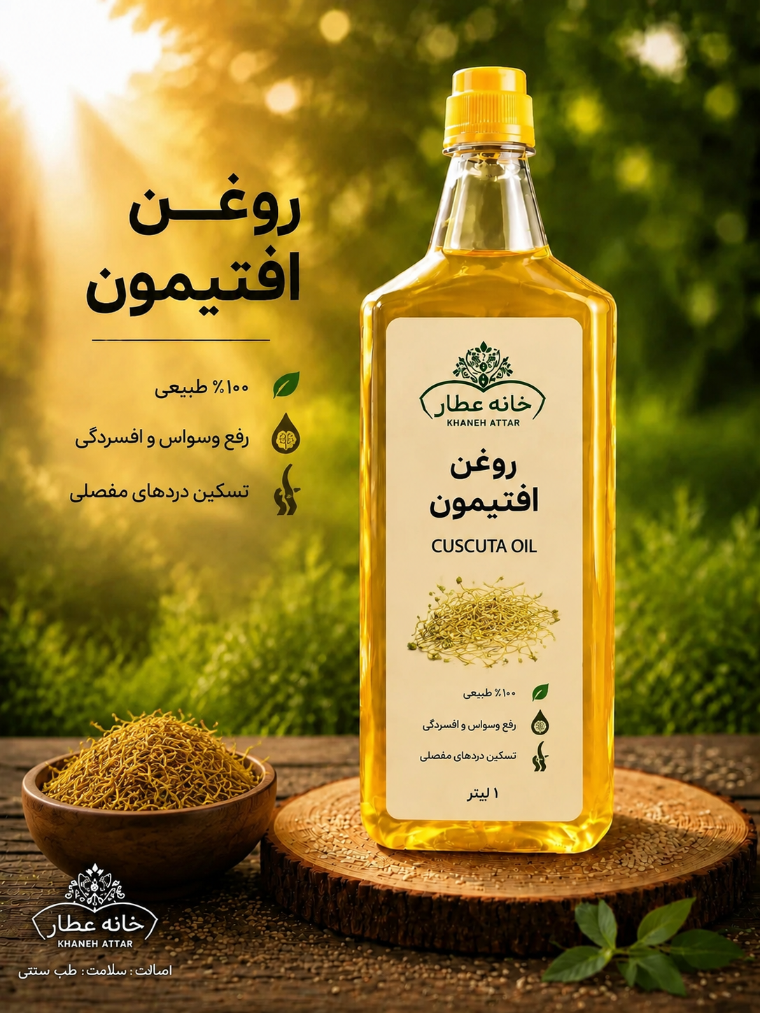 روغن افتیمون خالص (1لیتری) بضمانت مرجوعی