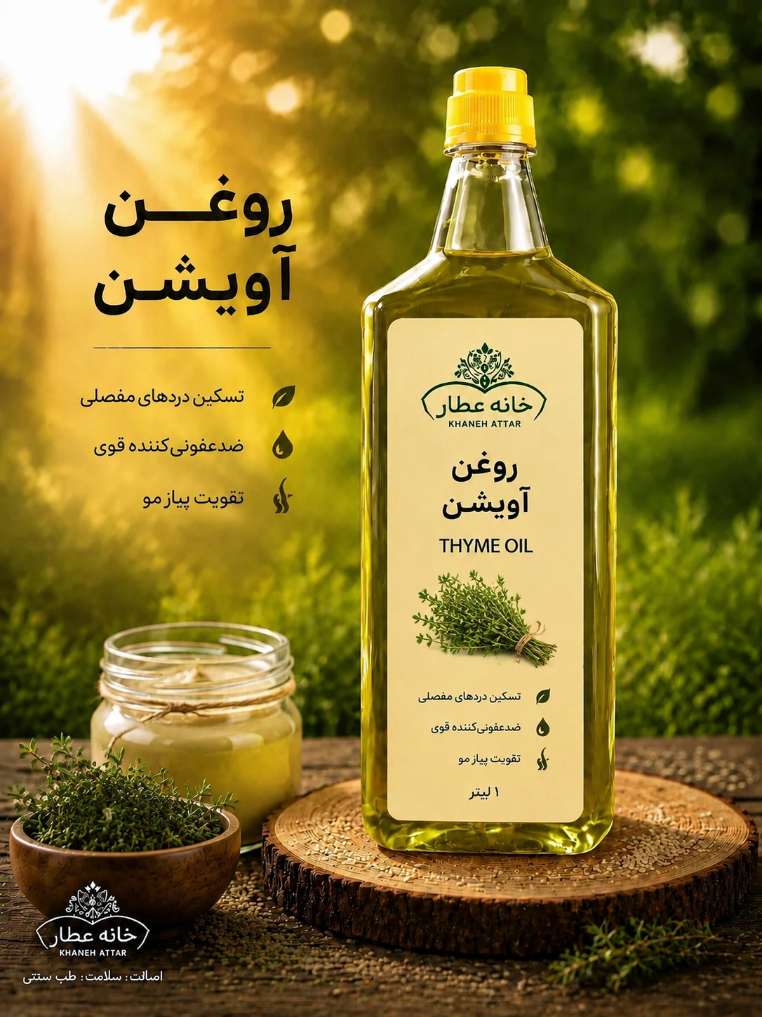 روغن آویشن خالص (1لیتری) بضمانت مرجوعی