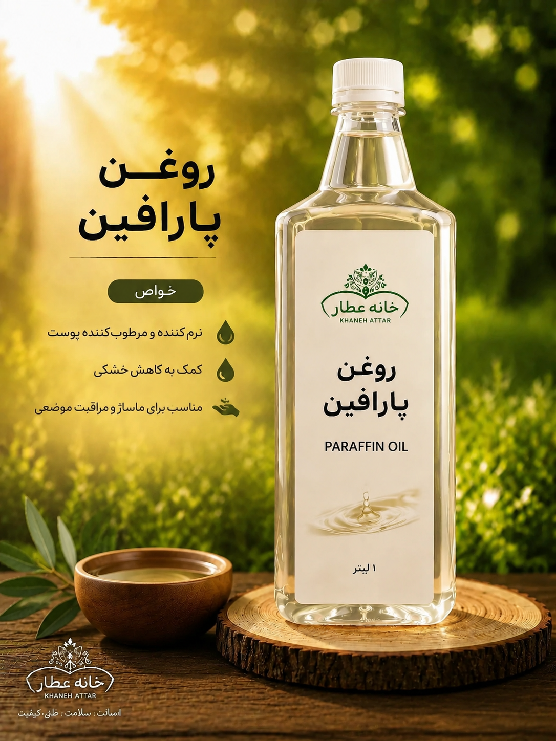 روغن پارافین خالص (1لیتری ) بضمانت مرجوعی