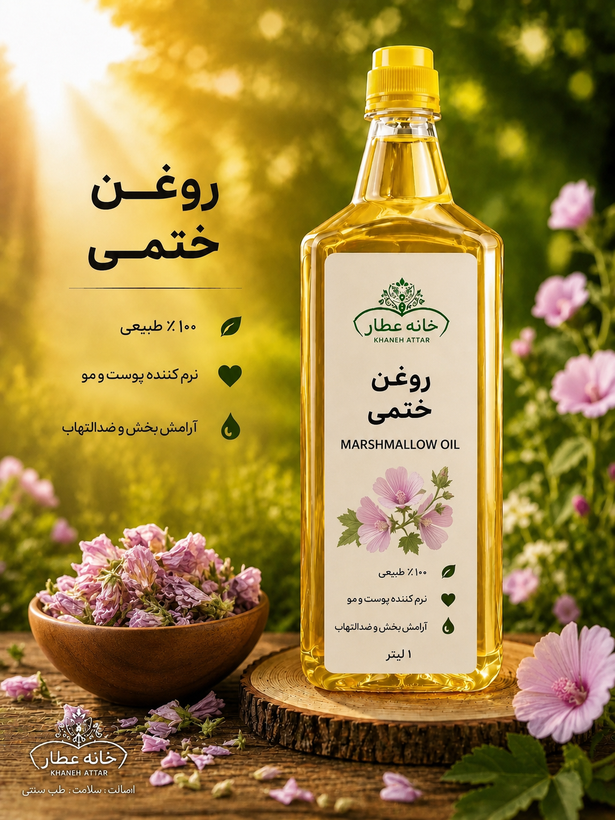 روغن ختمی خالص (1لیتری ) بضمانت مرجوعی