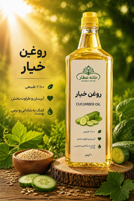 روغن خیارخالص (1لیتری ) بضمانت مرجوعی