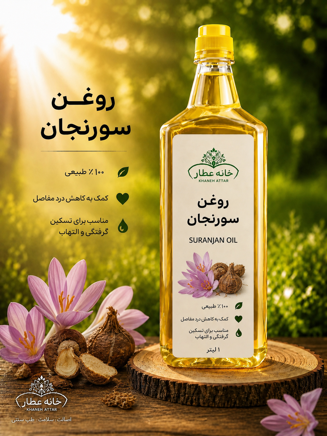روغن سورنجان خالص (1لیتری ) بضمانت مرجوعی