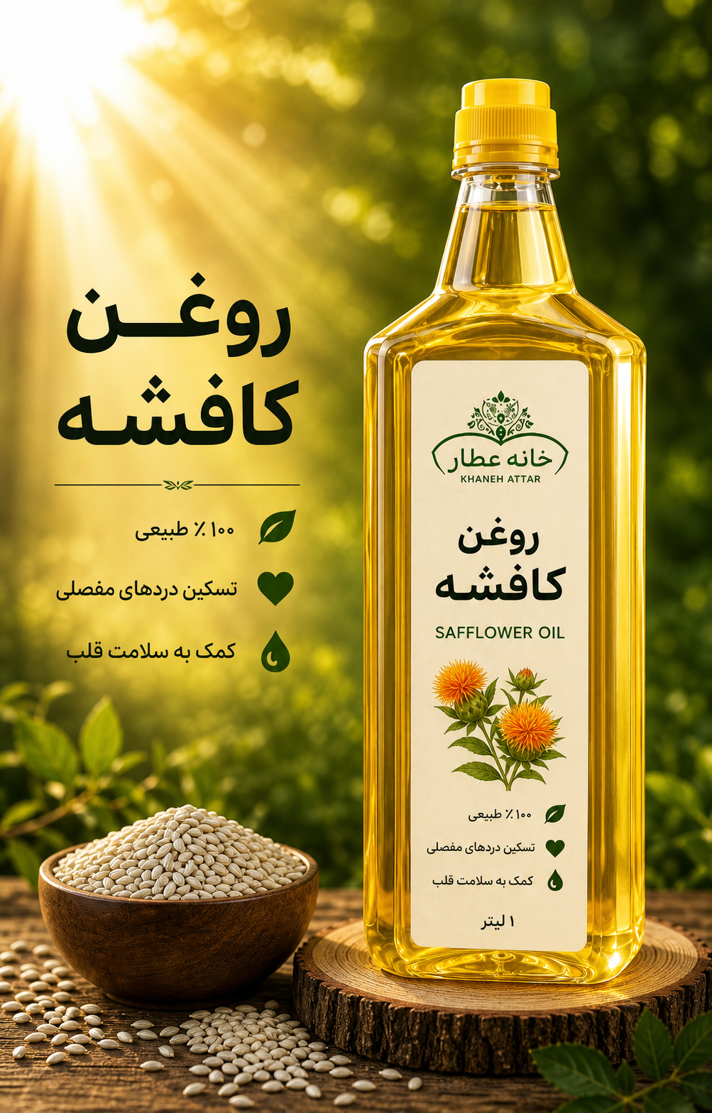 روغن کافشه خالص (1لیتری ) بضمانت مرجوعی