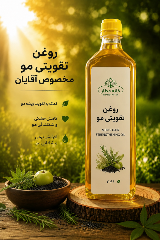روغن ترکیبی تقویت مو مخصوص آقایان (1لیتری ) بضمانت مرجوعی