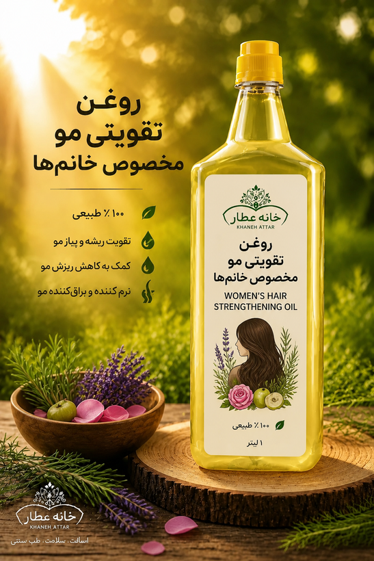 روغن ترکیبی تقویت مو مخصوص خانم ها(1لیتری ) بضمانت مرجوعی