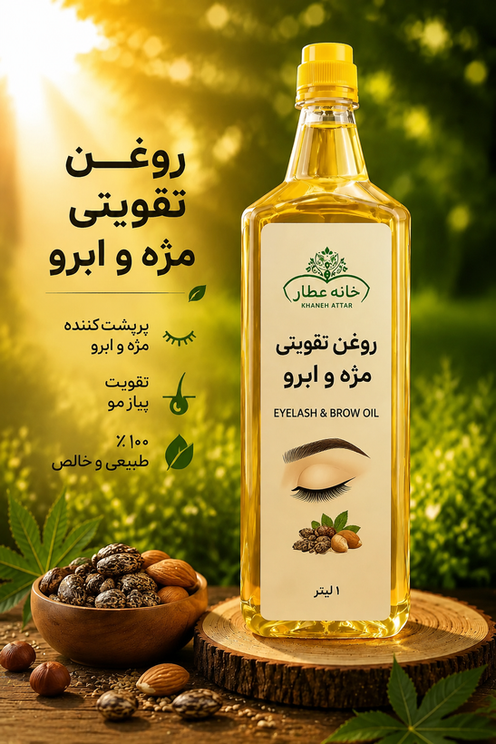 روغن ترکیبی تقویت ابرو و مژه اصل(1لیتر)بضمانت مرجوعی