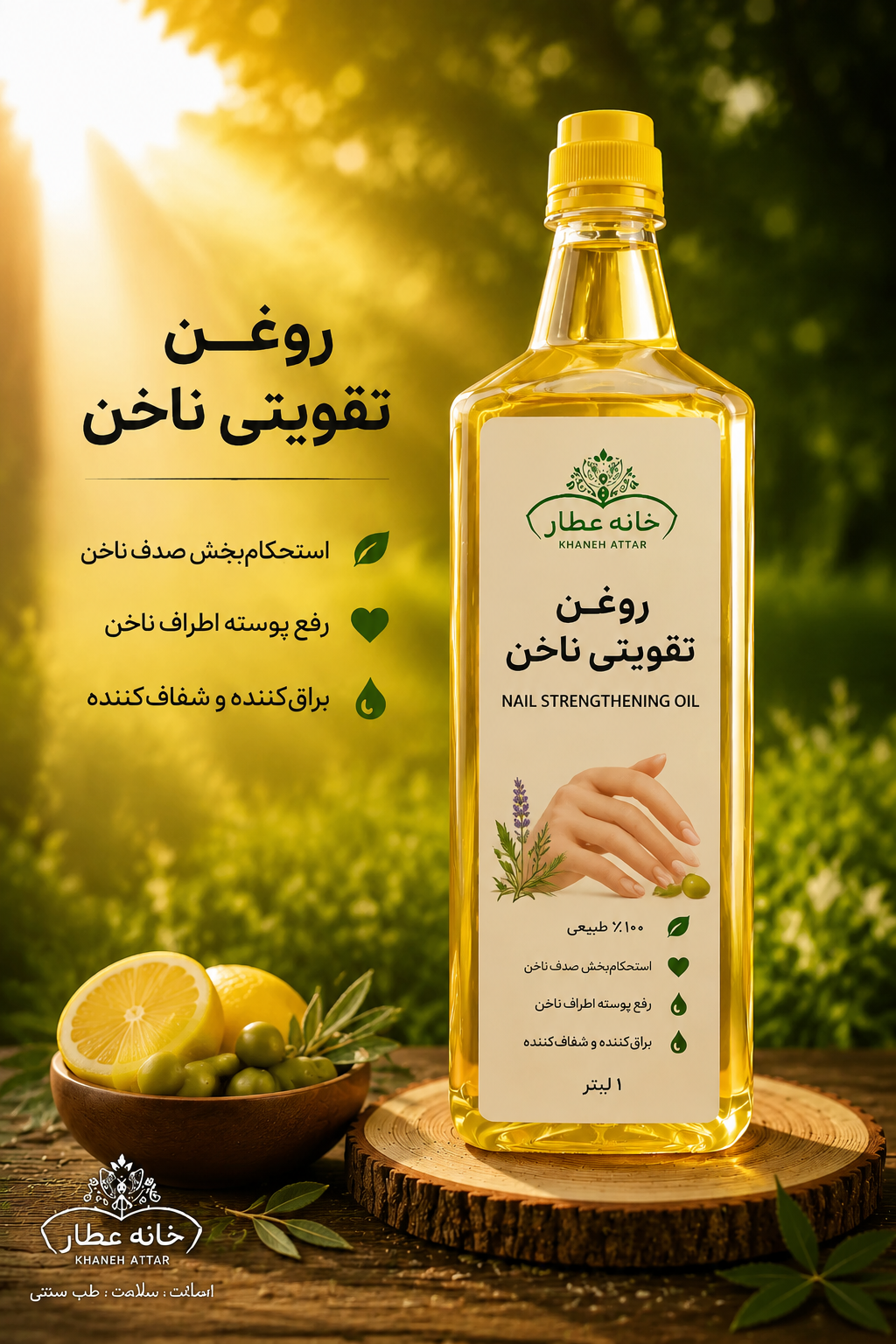 روغن ترکیبی تقویت ناخن اصل(1 لیتر)بضمانت مرجوعی