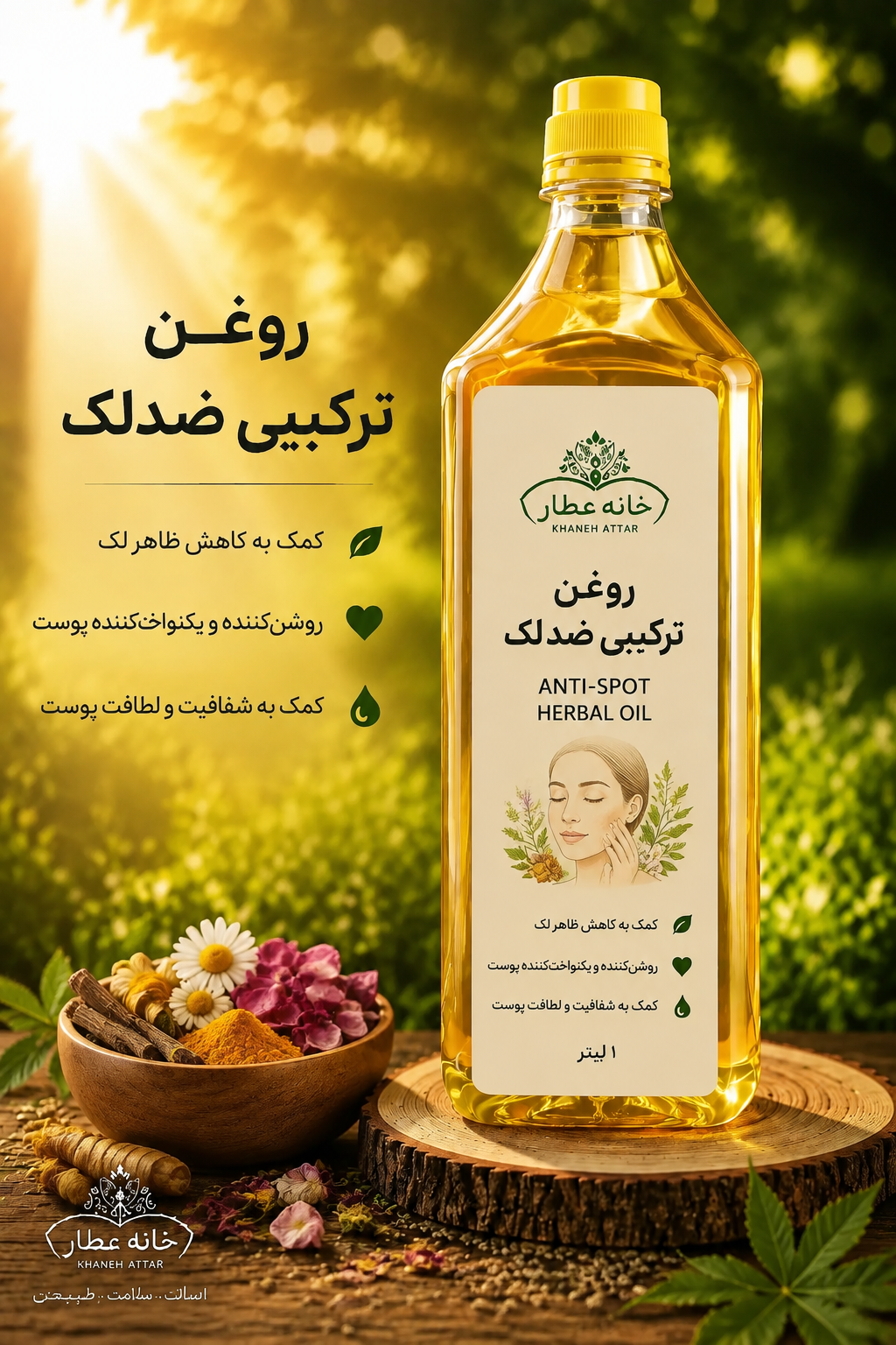 روغن ترکیبی ضدلک اصل(1 لیتر)بضمانت مرجوعی
