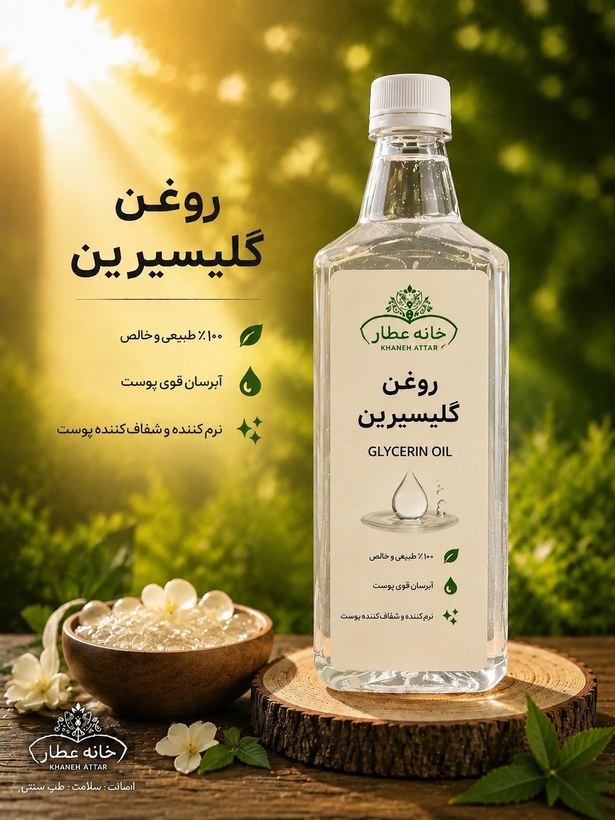 روغن گلیسیرین خالص (نیم لیتری) بضمانت مرجوعی