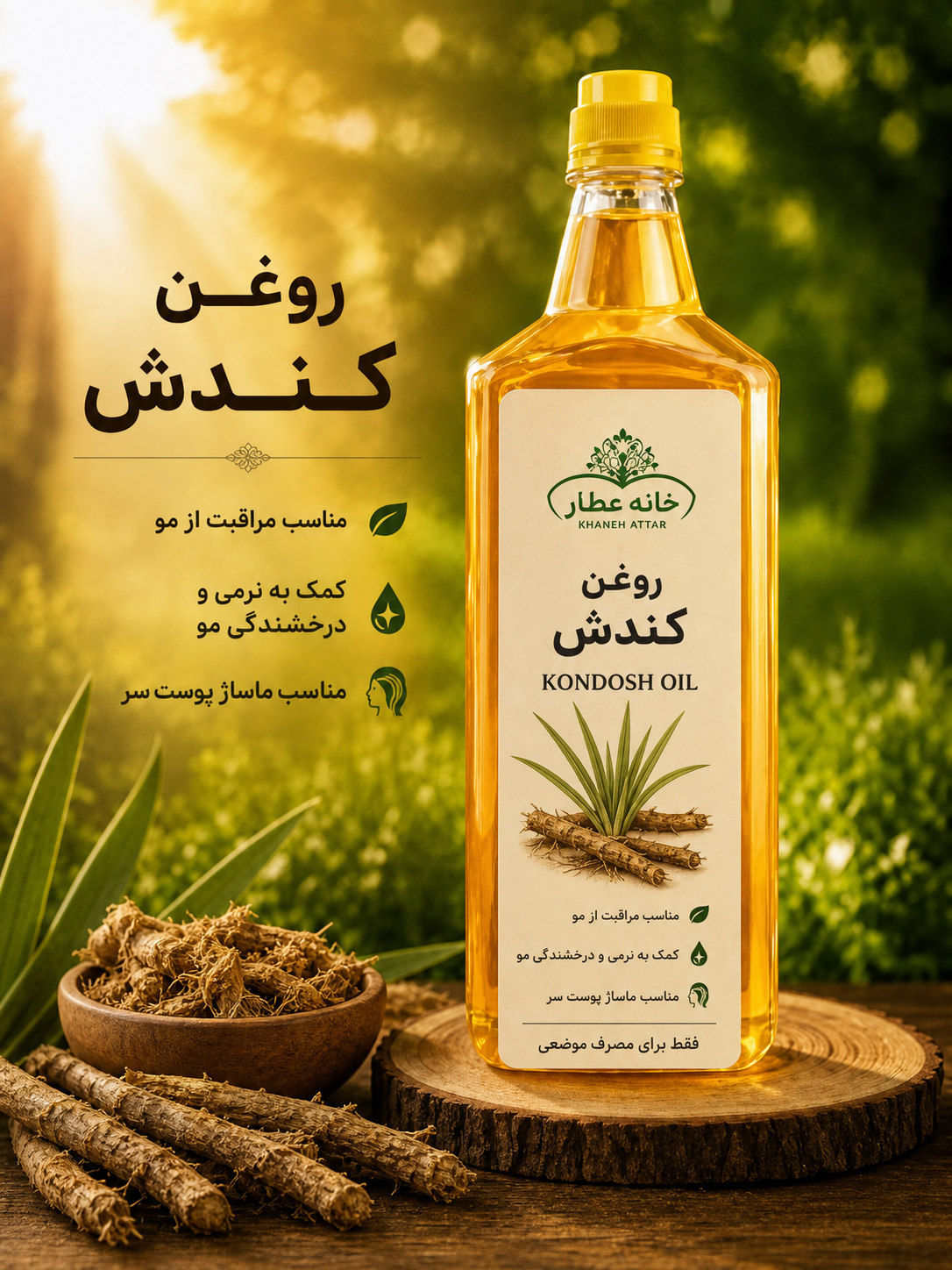 روغن کندش خالص (۱ لیتر) بضمانت مرجوعی