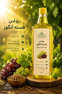 روغن هسته انگور خالص (۱ لیتر) بضمانت مرجوعی