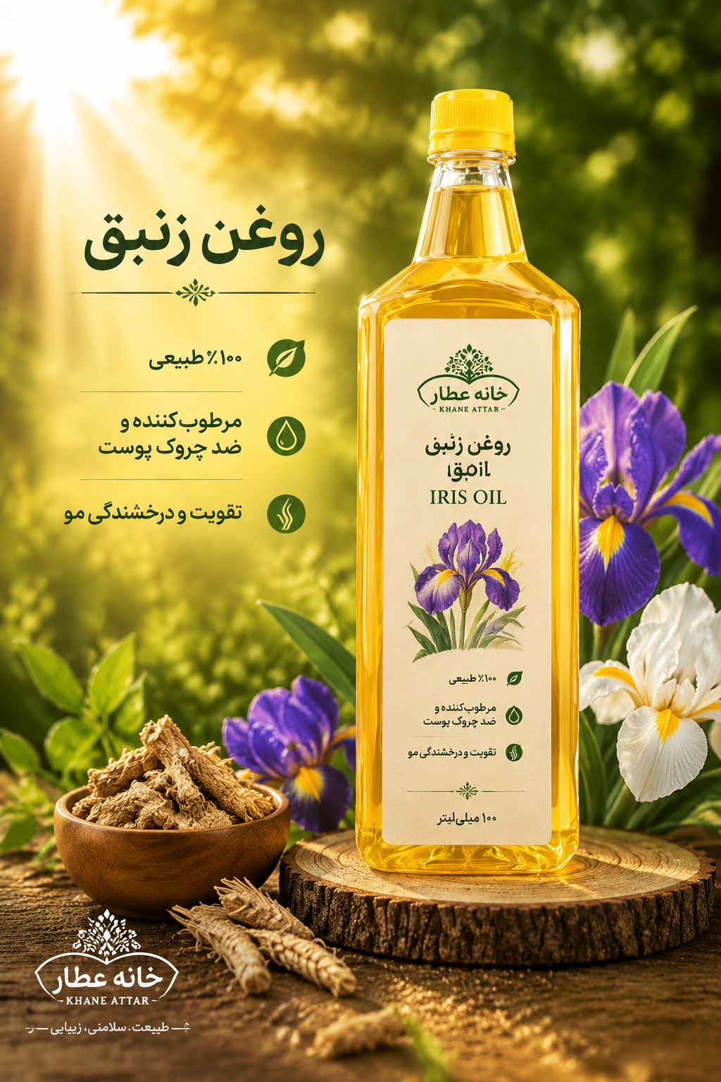 روغن  زنبق  خالص  (۱ لیتر) بضمانت مرجوعی