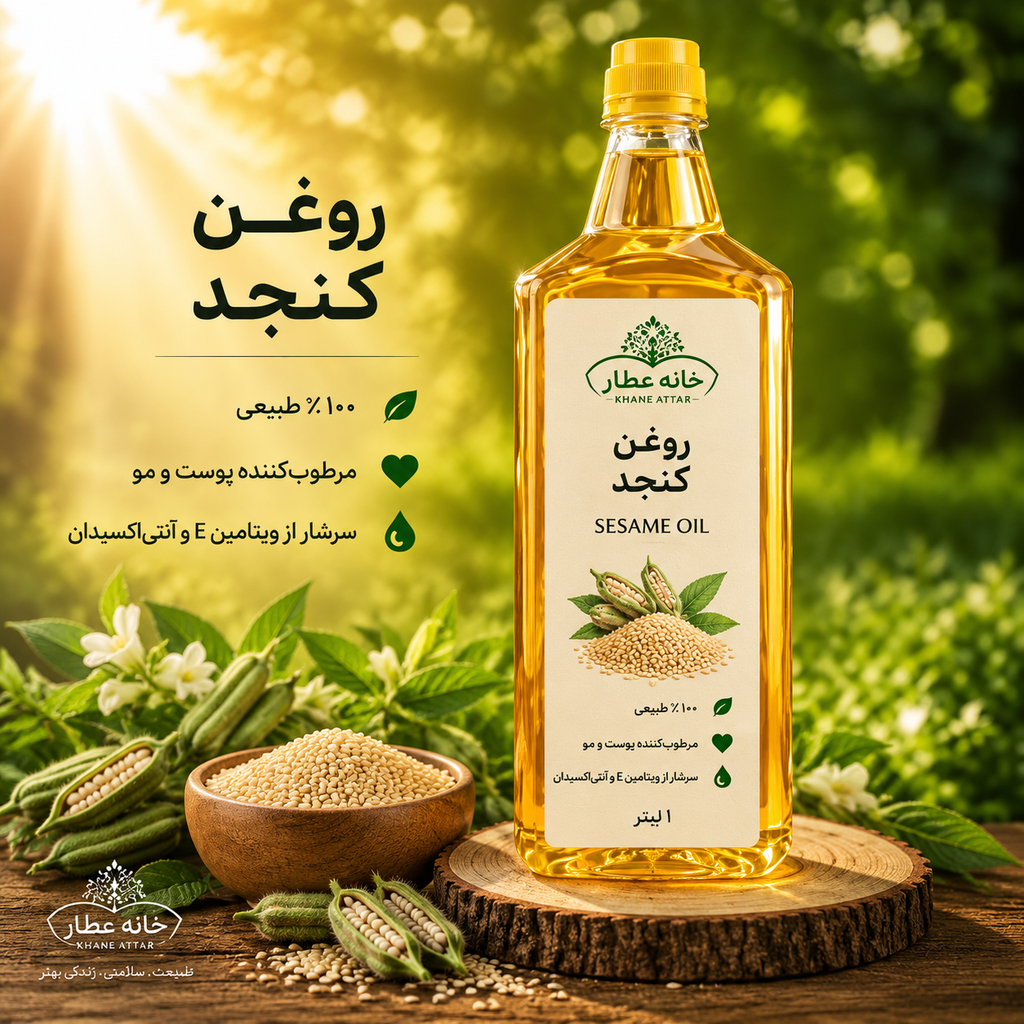 روغن کنجدخالص (۱ لیتری) بضمانت مرجوعی