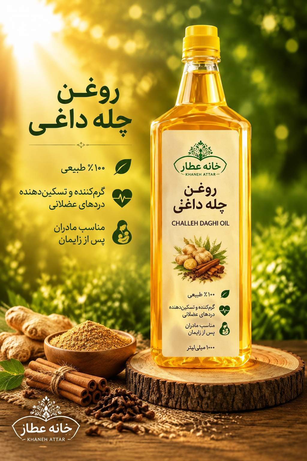 روغن چله  داغی خالص (۱ لیتری) بضمانت مرجوعی