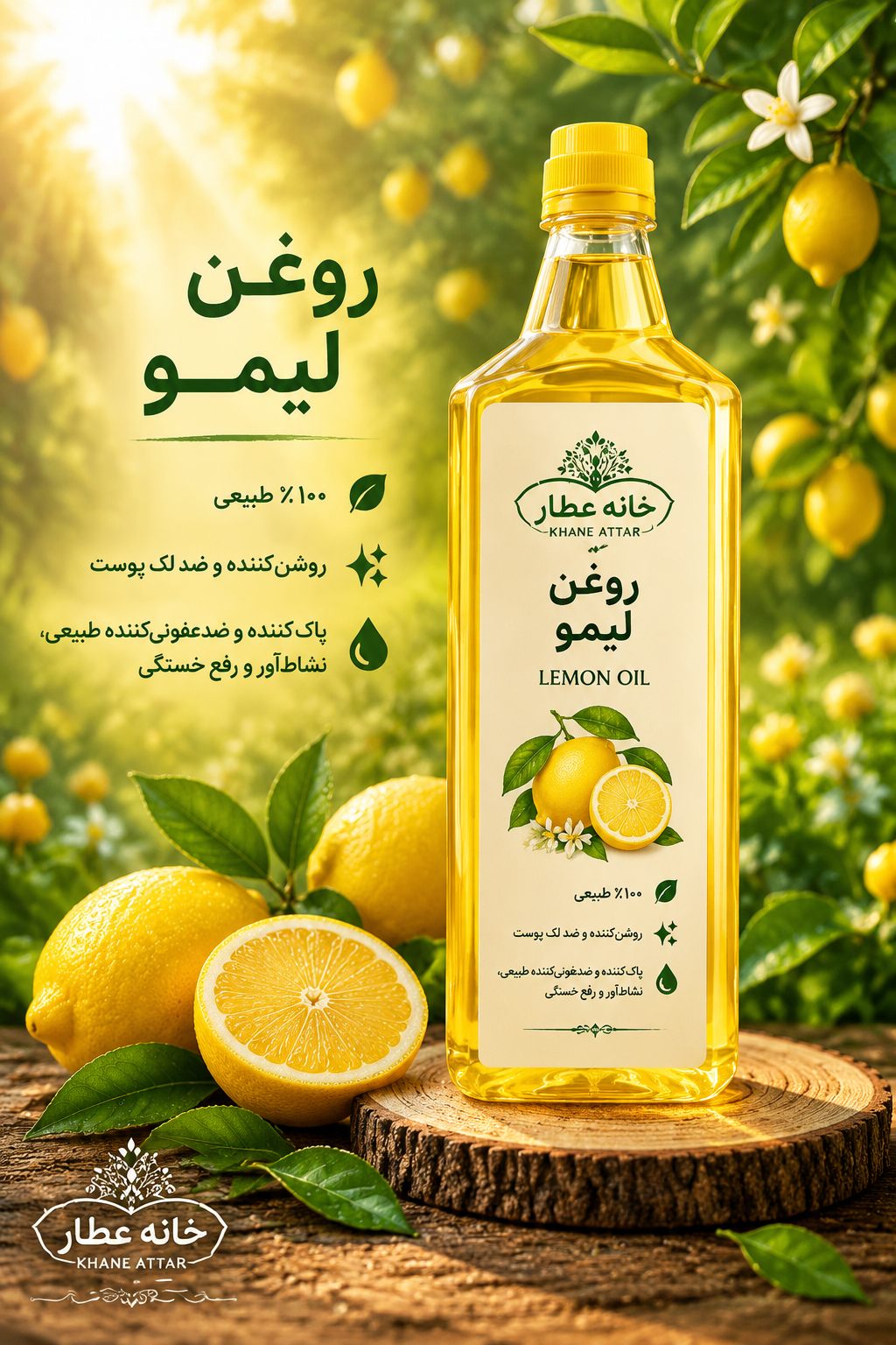 روغن  لیمو خالص (۱ لیتری) بضمانت مرجوعی